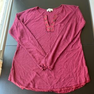Grace & Lace Grommet Henley